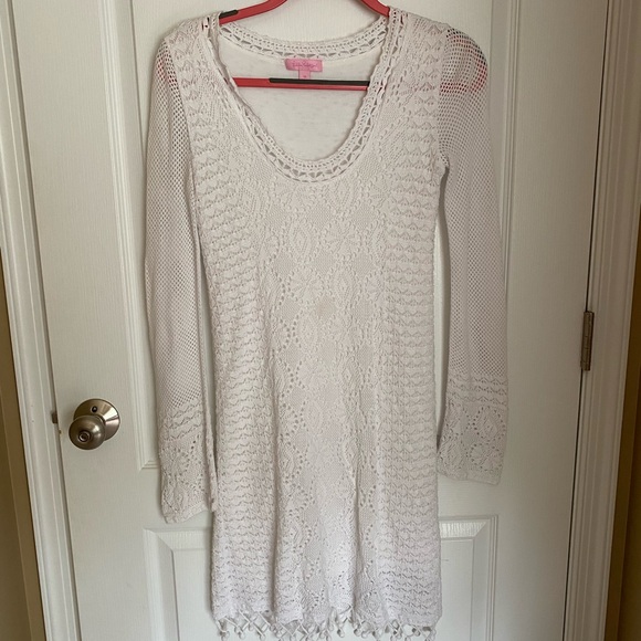 Lilly Pulitzer Dresses & Skirts - Lilly Pulitzer White Lace Detail Dress